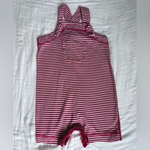 Hanna Andersson Red and White Striped Kids overalls